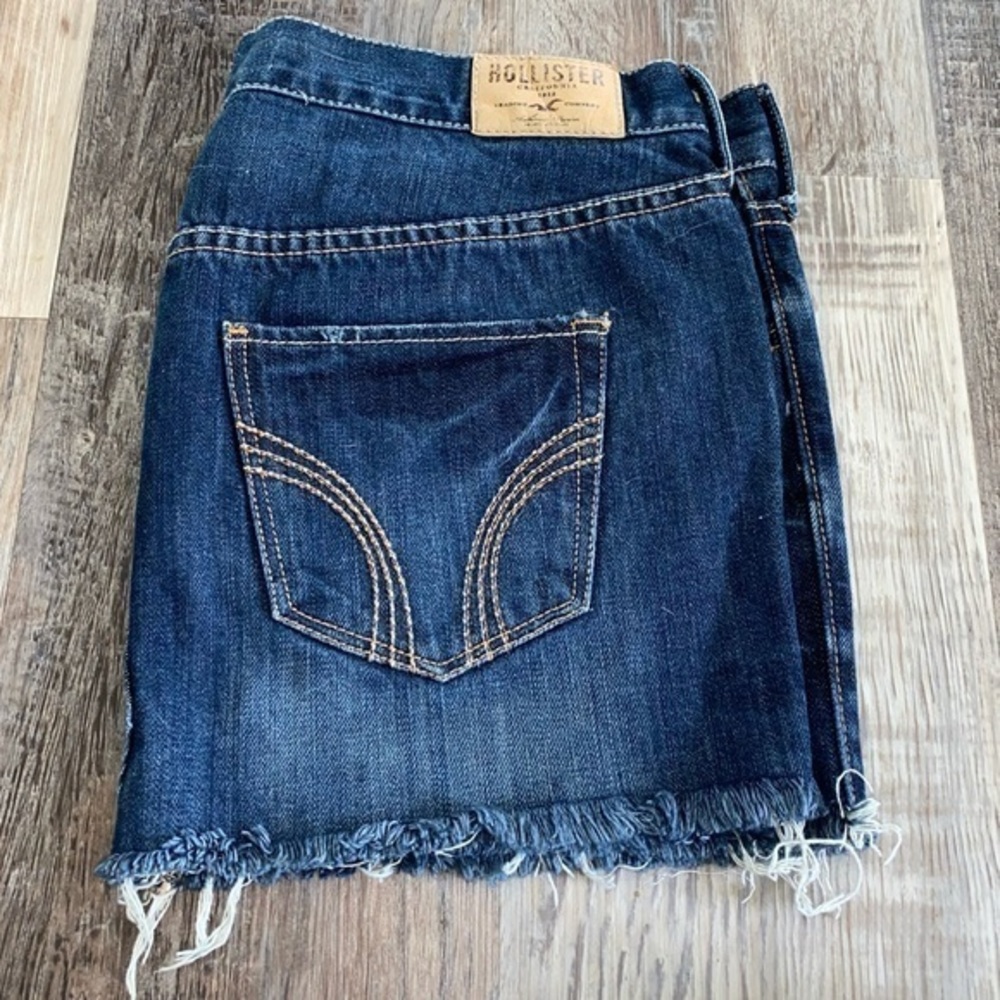 Hollister blue jean skirt